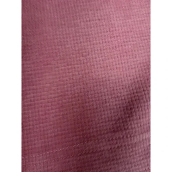 Jane + Delancey Pink Waffle Knit Top Button Cuff V-Neck Pullover Thermal L - Picture 11 of 12